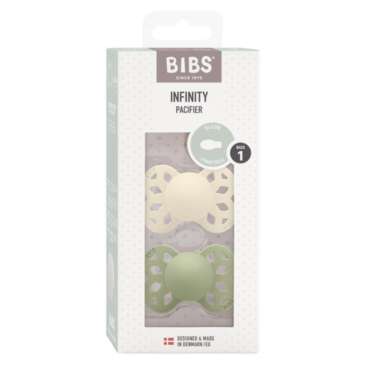 Set 2 Suzete BIBS Infinity Silicon, 0 luni, Vanilla/Peach - Sage [ps:ab399b2a-2b20-4863-8508-2e8c16503e9e]