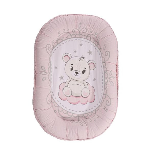Baby Nest Lorelli Little Bear Grey, Bumbac, 92x58 cm - Little Bear Pink [ps:4f39ab10-c85d-4db2-ae0f-2caf9dddc9e0]