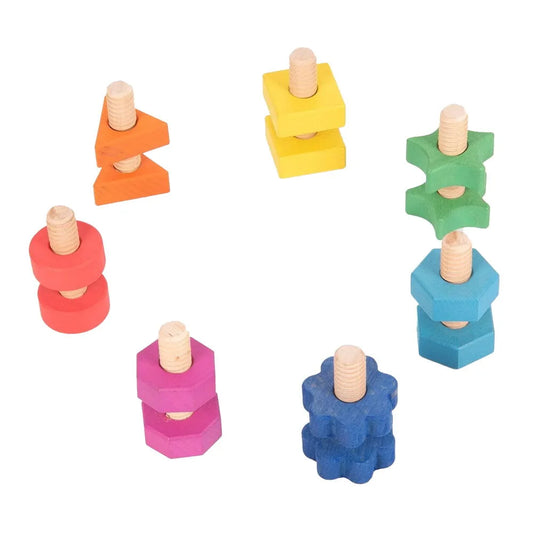 Set Șuruburi și Piulițe din Lemn Tickit, 14 piese - Default Title [ps:0a9c9156-20a4-4a24-bb97-e6ecb9f30248]