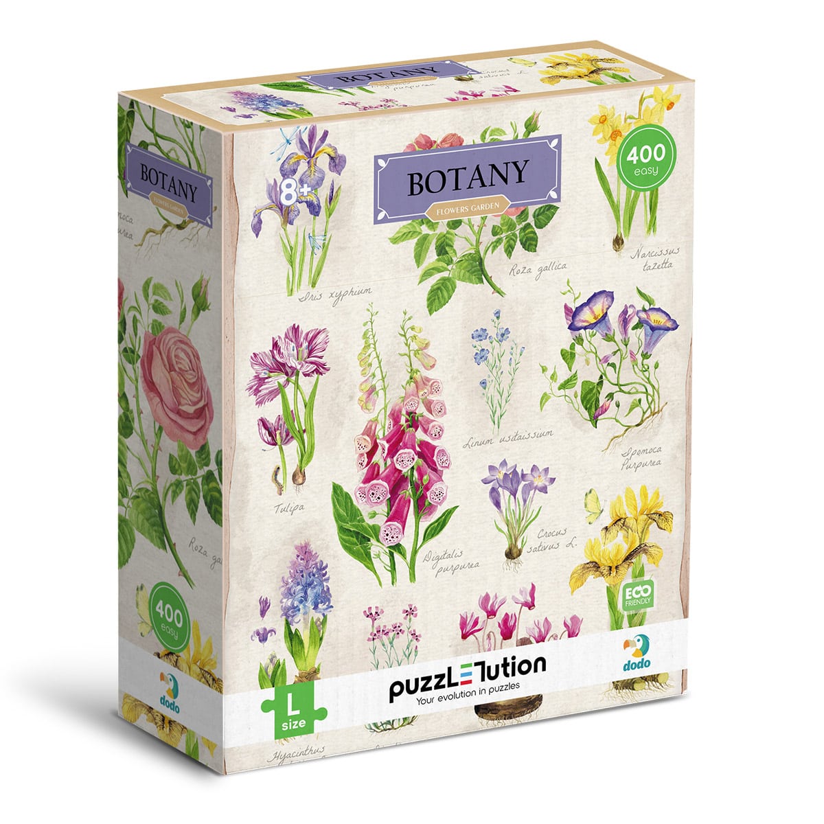 Puzzle Botany Flowers Garden Dodo Toys, 400 piese - Default Title [ps:e58408f0-2221-4dc2-8b47-72c7b2c7b578]