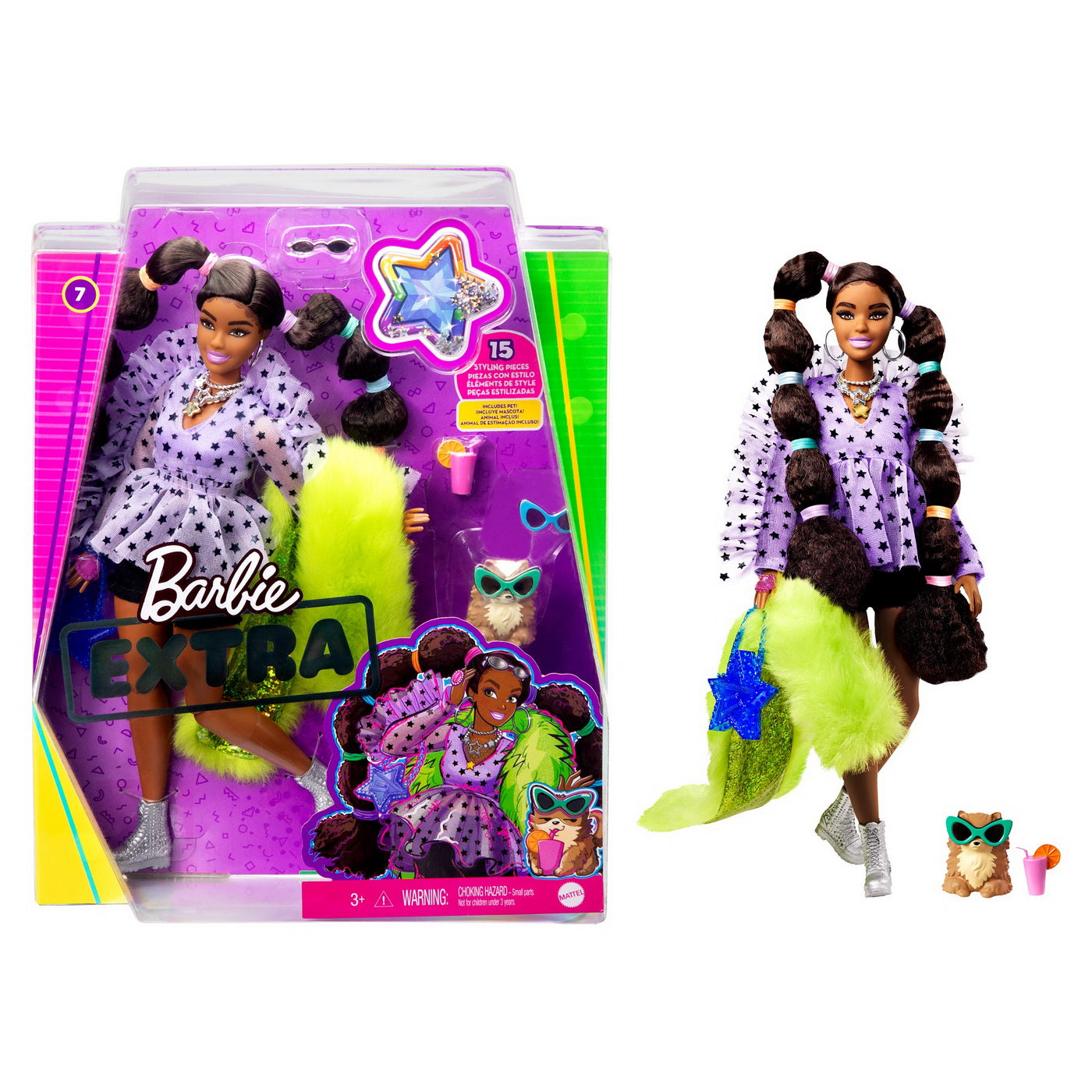 PAPUSA BARBIE EXTRA STYLE FLUFFY PINKY Mattel - Coafura Moderna [ps:bf750859-7814-406d-aa14-fef21a6187c1]