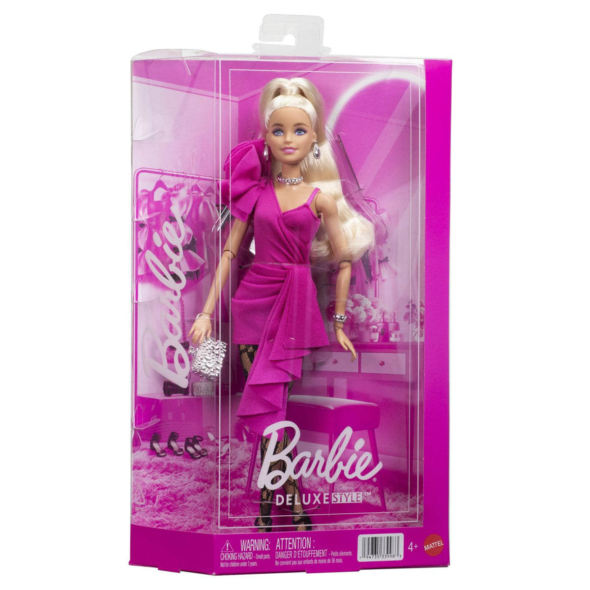 Păpușă Barbie Deluxe Style Blondă cu Rochie Roz - Mattel - Default Title [ps:91e87b0e-66b8-4c39-8d26-45435e3120f2]
