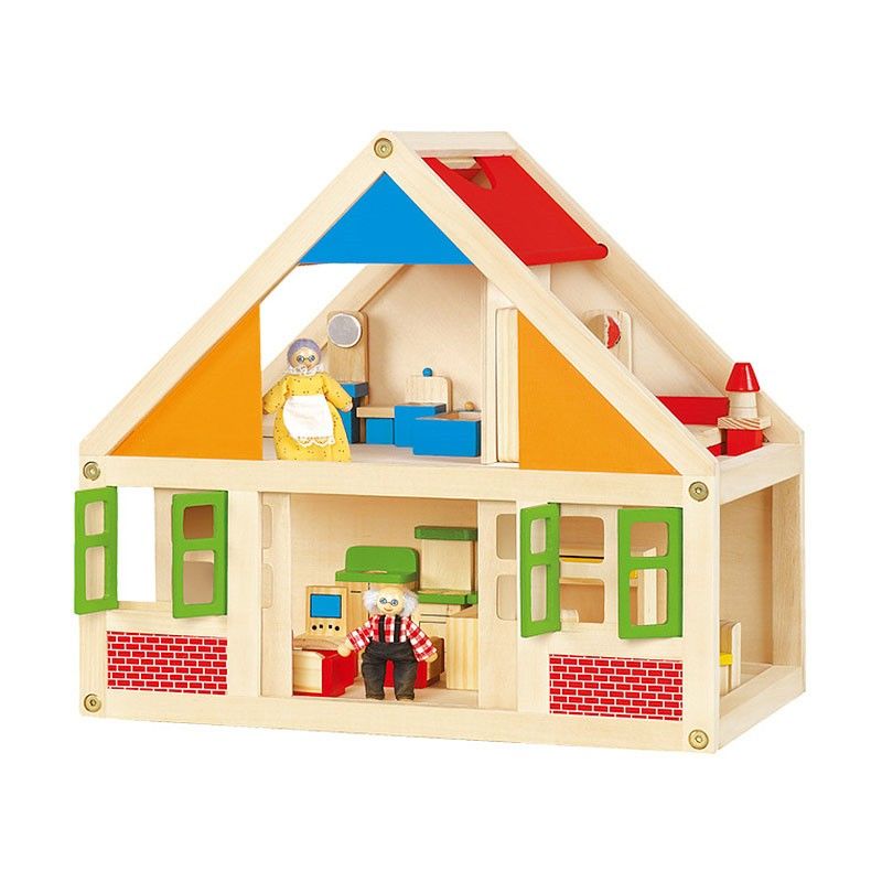Căsuță de Păpuși din Lemn cu Mansardă Viga Toys - Default Title [ps:4d87197d-2d66-4704-b48f-7ac7682c8a5c]