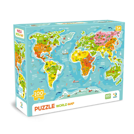 Puzzle Harta Lumii Dodo Toys, 100 piese - Educațional - Default Title [ps:37c0cf12-2e35-447b-9943-63e5b2163a5c]