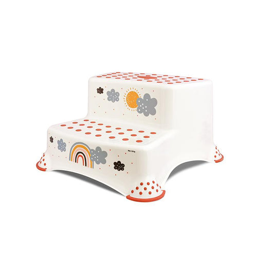 Inaltator Baie Dublu Antiderapant Lorelli Rainbow White - Rainbow White [ps:c37d62d5-943c-45fb-b2ee-3f7e4f0d2156]