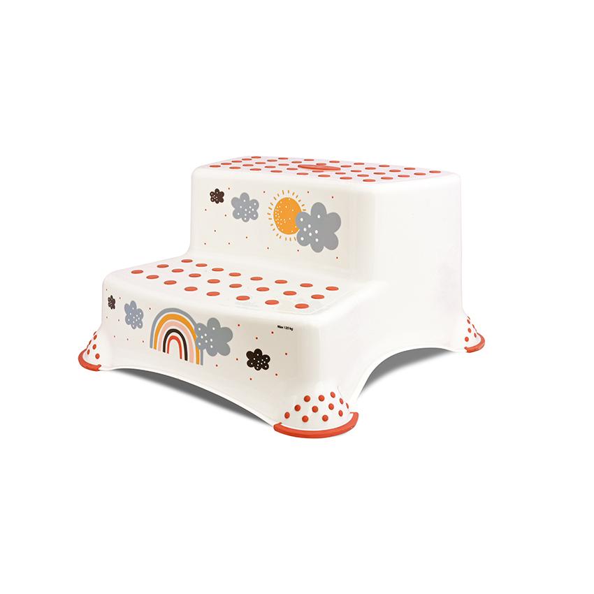Inaltator Baie Dublu Antiderapant Lorelli Rainbow White - Rainbow White [ps:c37d62d5-943c-45fb-b2ee-3f7e4f0d2156]
