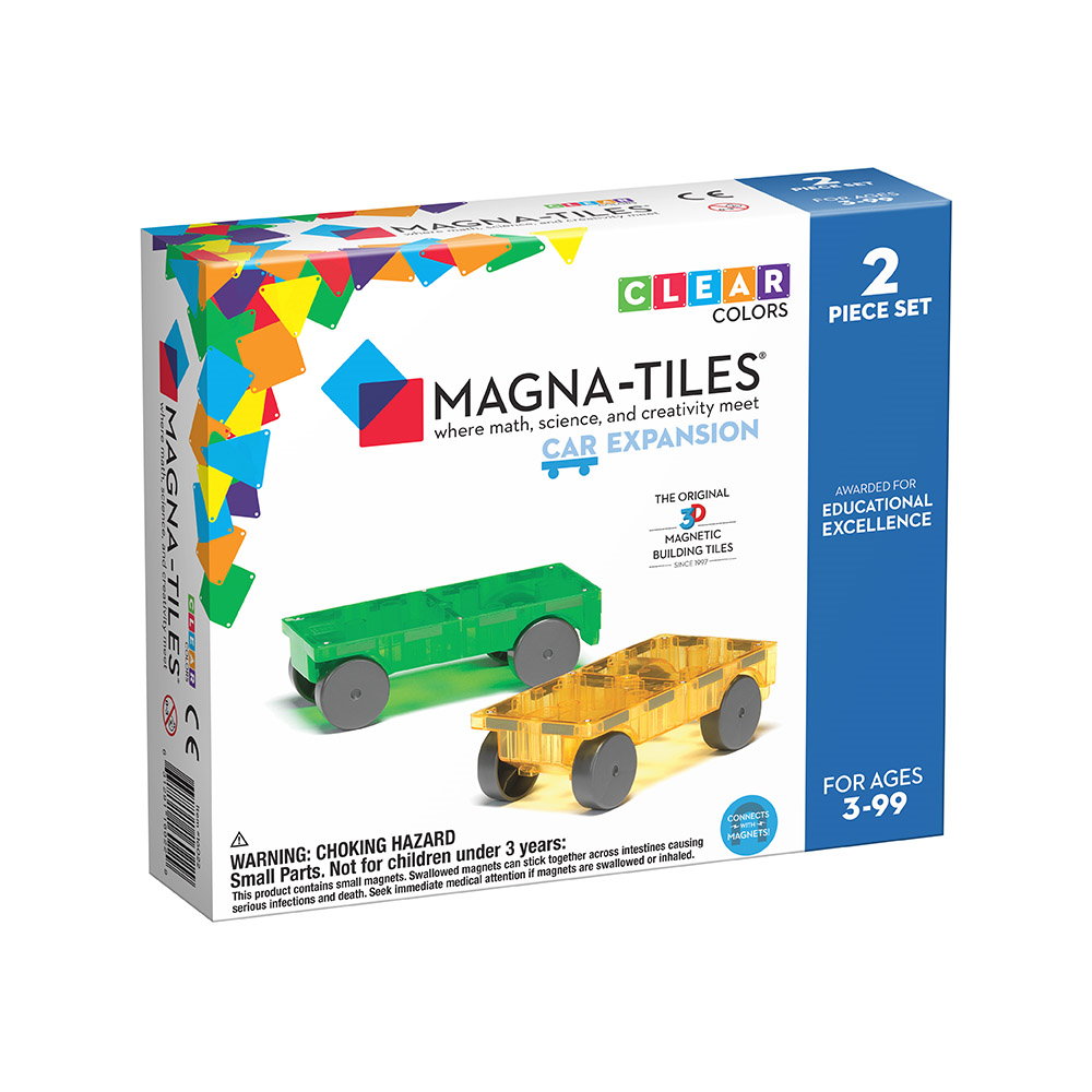 MAGNA-TILES Extensie 2 Mașinuțe Galben și Verde - Galben si Verdu [ps:c5e51f83-2f25-4f66-b875-d45fa590f202]