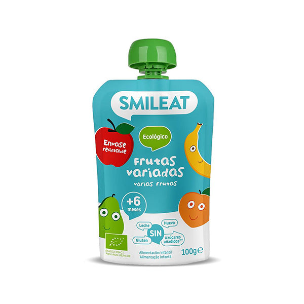 Smileat Gustare piure din mix de fructe 100g, +6 luni, Eco [ps:16986dfa-f6ad-4b31-b0f4-b5ada6f864d6]