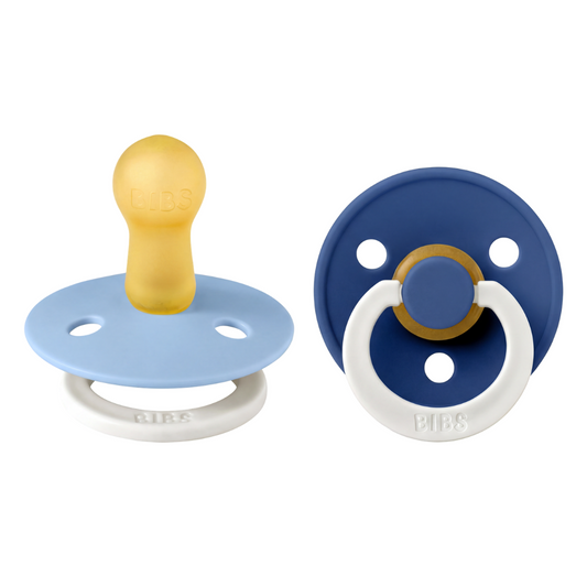 Set 2 Suzete BIBS Colour Glow Latex, 0 luni - Sky Blue - Sky Blue/Cornflower [ps:9d71214e-096c-4260-af3e-e061acb13e2f]