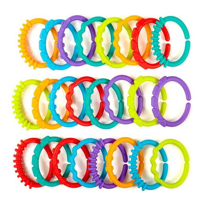 Bright Starts Lots Of Links - Set 24 Inele Colorate - Default Title [ps:450610b9-15ec-4a59-baaa-a213ad9a3568]
