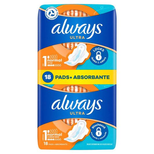 ALWAYS Duo Ultra, absorbante igienice, marime 1, 18 buc [ps:6d16171b-318a-4177-b26b-26a427d404c3]