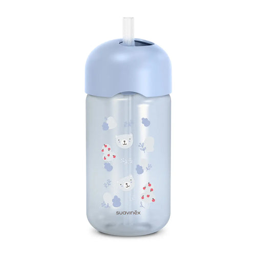 Sticlă cu pai non-spill Suavinex Bears, 340ml - Albastru - Albastru [ps:742f58c2-cf99-4476-a741-3c1678007770]
