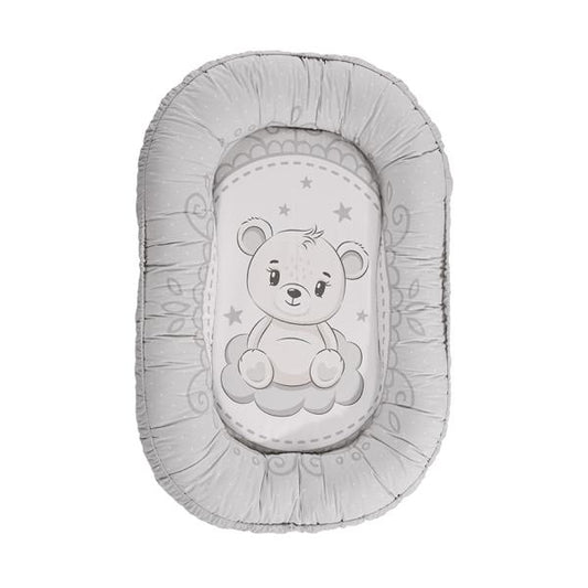 Baby Nest Lorelli Little Bear Grey, Bumbac, 92x58 cm - Little Bear Grey [ps:109a165e-dd17-4a31-ad7e-920376c83447]