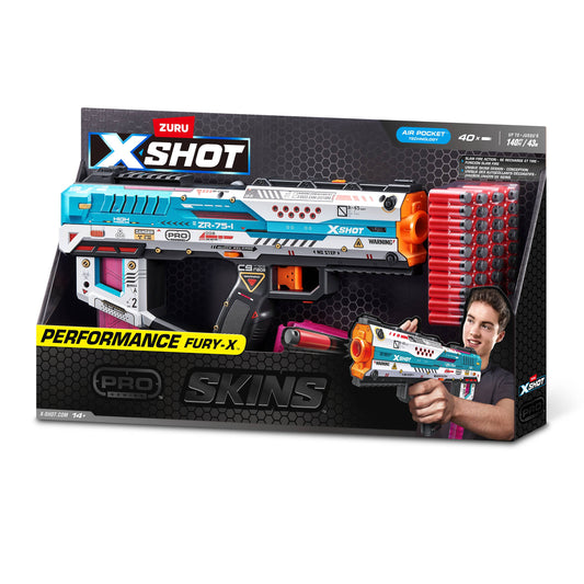 X-SHOT 1 model, arma de jucarie, Skins Pro Series Fury-X, 40 proiectile pro [ps:c0eac962-beea-49d0-99d3-d145c1bd52f2]