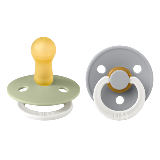 Set 2 Suzete BIBS Colour Glow Latex, 0 luni, Vanilla/Dark - Sage [ps:32d4e3d7-7e56-40d3-bacf-332c7f11960c]