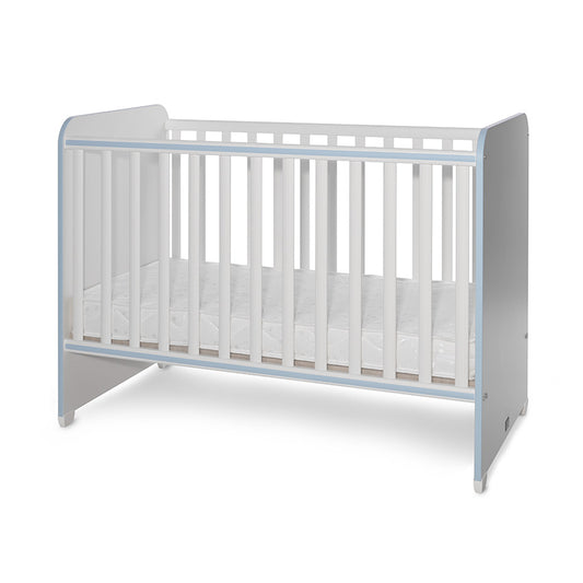 Pătuț Bebe Lorelli Sweet Dream, 60x120 cm, White Stone Grey - White Baby Blue [ps:6258dd1b-3391-4b23-980f-04861b8afce5]