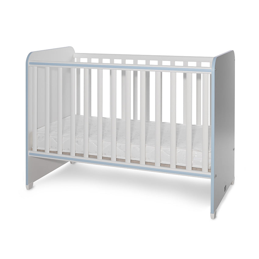 Pătuț Bebe Lorelli Sweet Dream, 60x120 cm, White Stone Grey - White Baby Blue [ps:6258dd1b-3391-4b23-980f-04861b8afce5]
