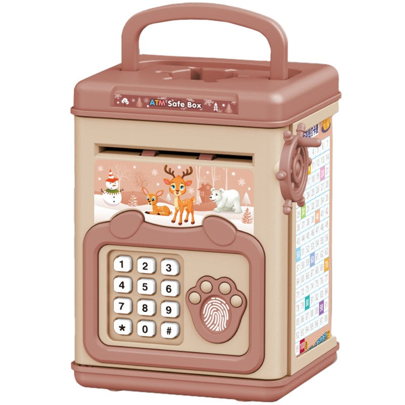 Pușculiță Electronică SMART BOX Flippy cu Amprentă, Roz - Roz [ps:2b8f6064-b3d3-4fb5-8ec7-1b29bc45f349]