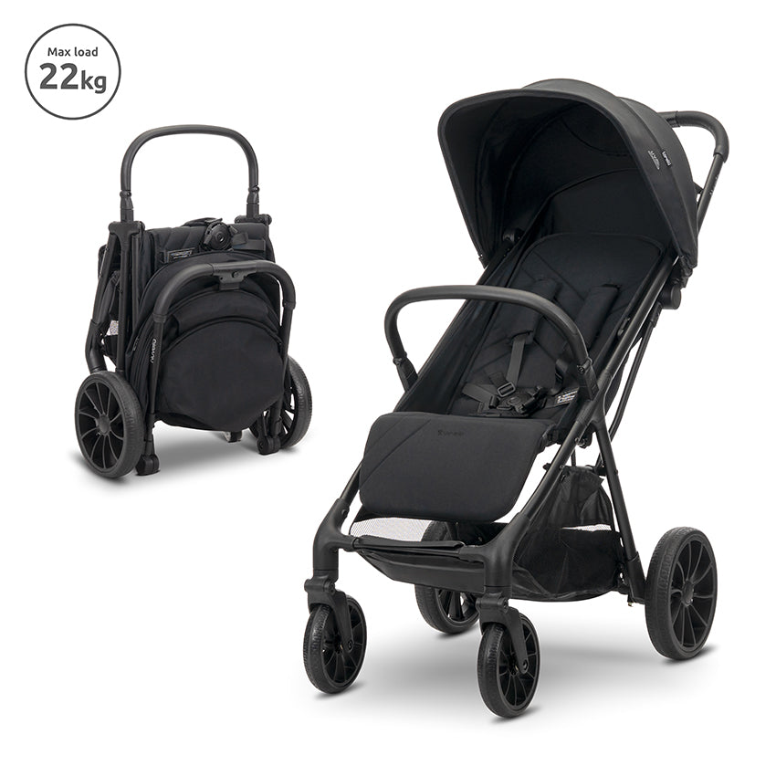 Cărucior Lorelli Nuvella, Pliere cu o Mână, 0-48 luni, Black - Black [ps:9273e037-8098-4043-bd14-4915e10028a0]