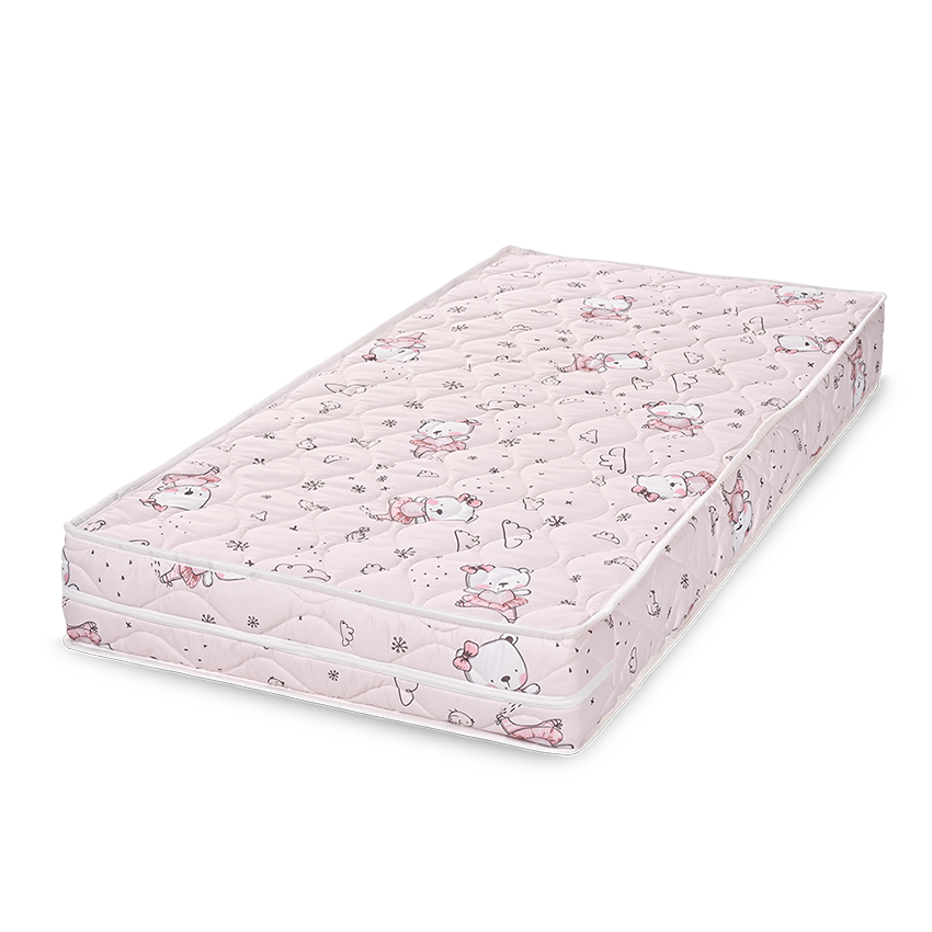 Saltea Pat Relax Lorelli 60x120x12 cm, Green Giraffe - Pink Ballerina Bear [ps:459ef467-2940-4004-9ec0-6c9e5e731e67]