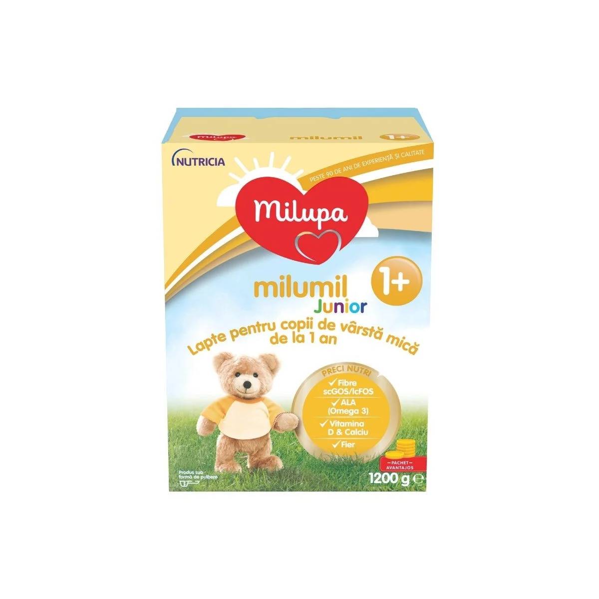 MILUPA Junior 1+, formula speciala lapte praf, de crestere, 1200 g [ps:f6bbfc22-0f1f-421f-a96a-56275b891ccc]