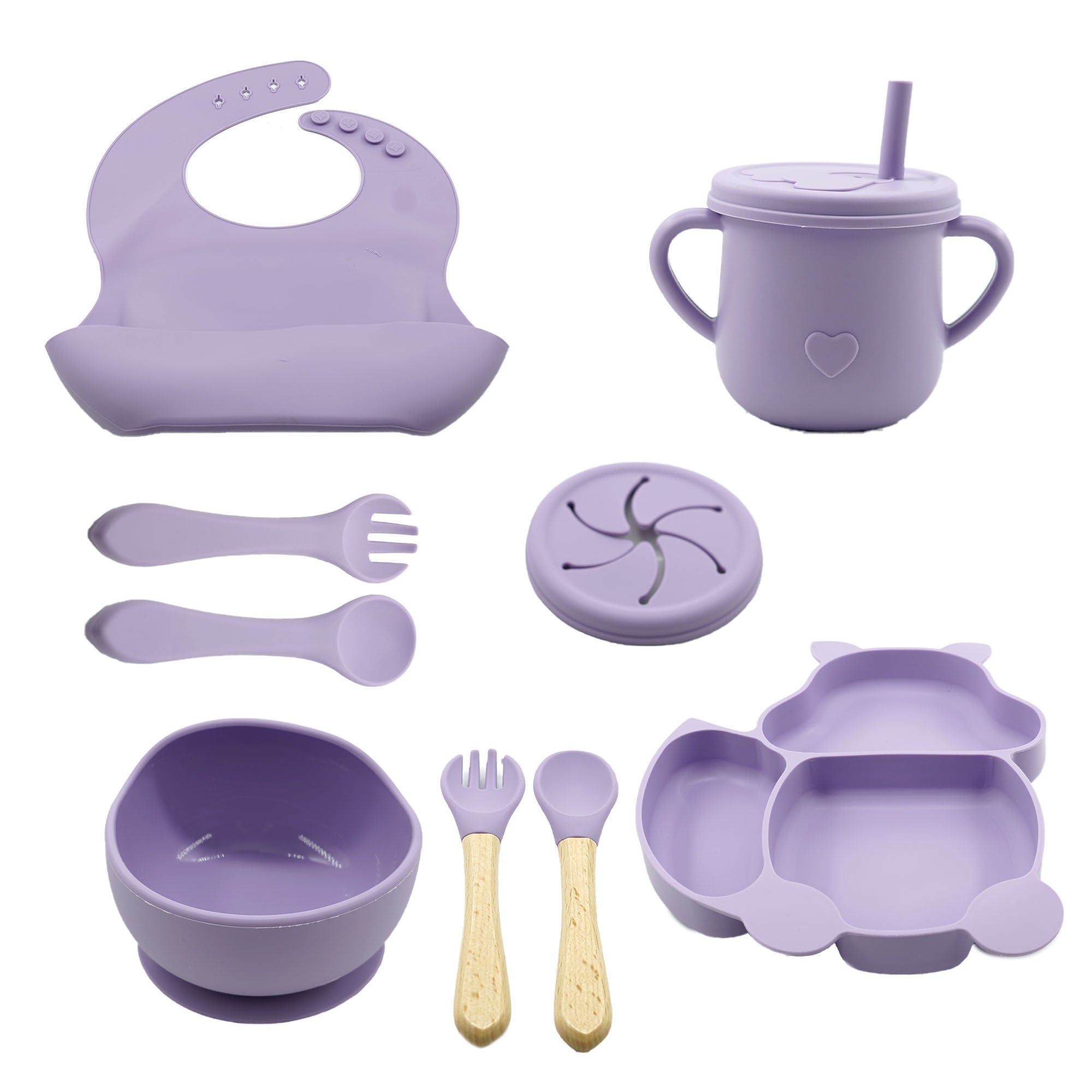 Set Diversificare 10 Piese Silicon Flippy, Verde - Mov [ps:d3226942-9e90-408a-a3ec-d19f60fffbe6]