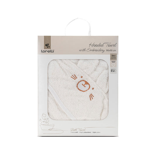 Prosop Baie Bebe cu Glugă Lorelli, Bumbac, Alb, 90x90 cm - White [ps:b71c5b99-15c4-4404-90b1-d4d9a163cd5b]