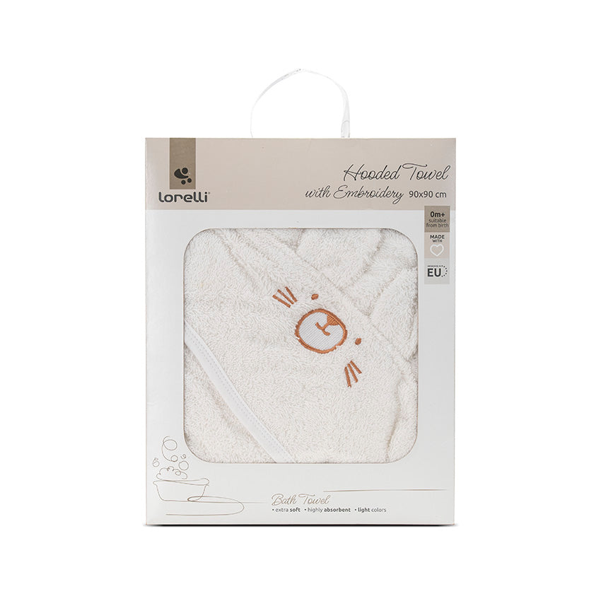 Prosop Baie Bebe cu Glugă Lorelli, Bumbac, Alb, 90x90 cm - White [ps:b71c5b99-15c4-4404-90b1-d4d9a163cd5b]