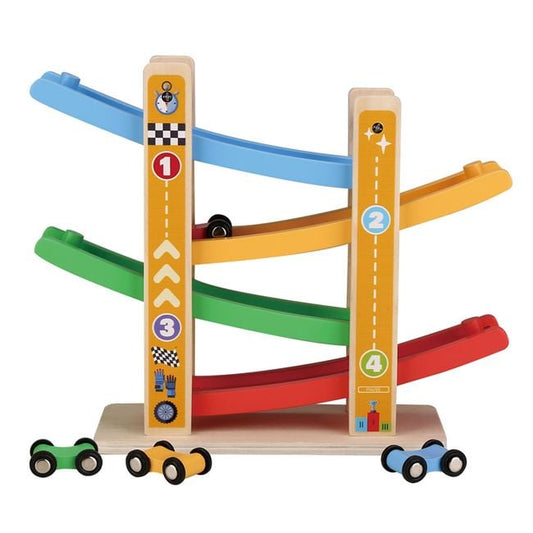 Pista de Curse din Lemn cu 4 Mașini Jumbo - Jucărie - Default Title [ps:5febd965-bca0-4bf8-b928-6001812703b8]