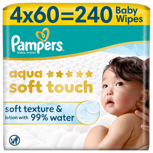 PAMPERS Aqua Soft Touch, servetele umede, textura moale, - Default Title [ps:c65b3ebb-86a9-4338-af8e-74396d84e1b5]