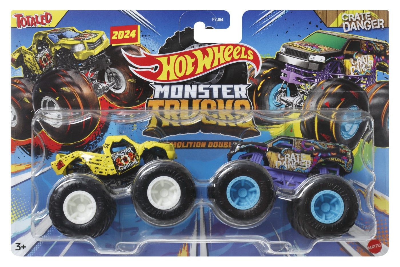 HOT WHEELS MONSTER TRUCK SET 2 MASINI SCARA 1 LA 64 - Totaled [ps:6d60614d-1779-42c3-8cd0-7deb5d5d5a6d]