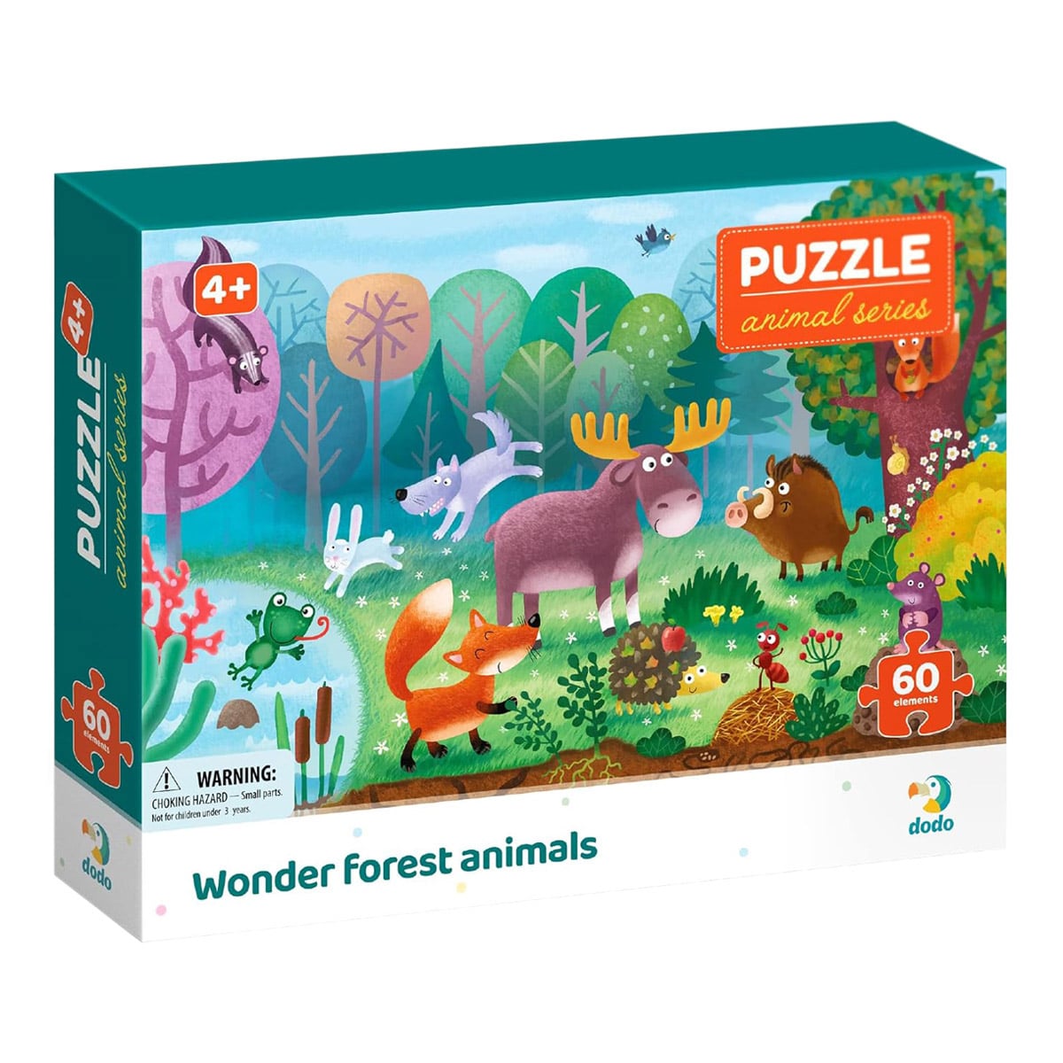 Puzzle 60 piese Animalele din Padurea Minunata - Dodo Toys - Default Title [ps:7385170c-f7f5-4f17-b2bb-837e54de8eb1]