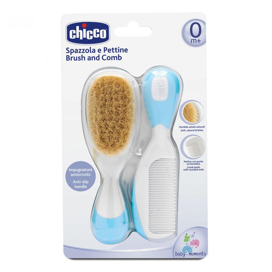 Set pieptan si perie Chicco, par natural, bleu - Bleu [ps:d6b5eb8e-28bd-4598-85bf-1fe4988794d9]