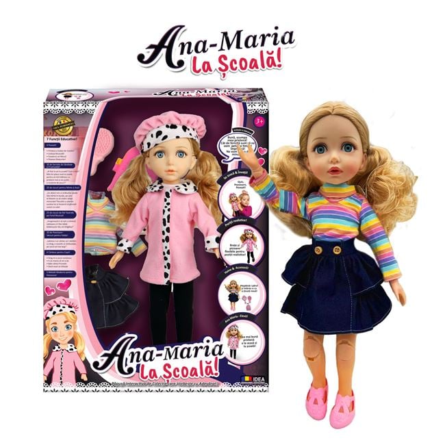 Papusa Ana Maria cu 2 Rochii la Scoala Jumbo - Idea - Default Title [ps:0680e907-5458-42a2-b878-6c2aa169775d]