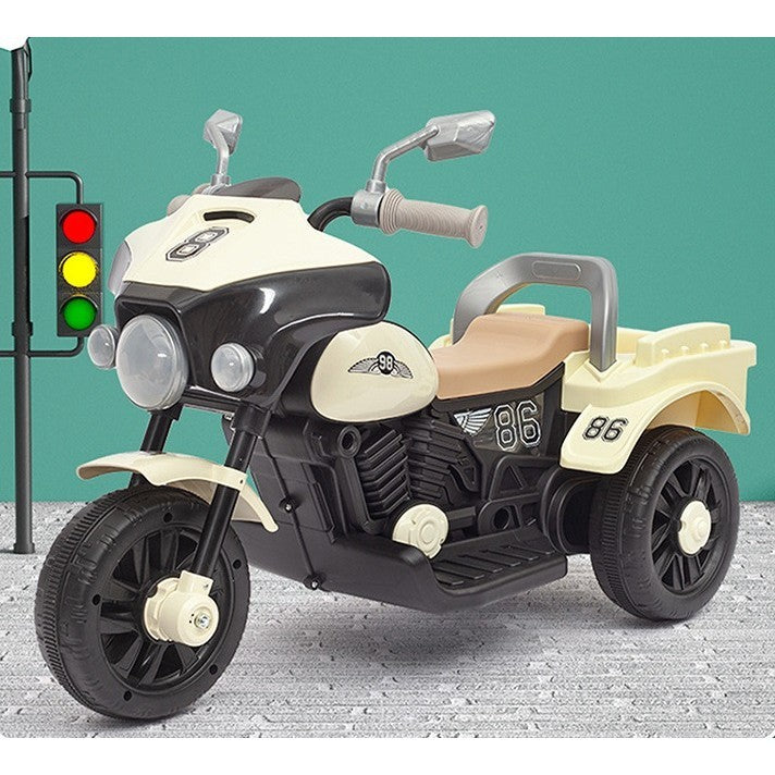 Motocicletă Electrică Flippy, Anti-Răsturnare, Alb-Bej - Default Title [ps:b215f6db-b871-4a34-8be1-3de789025d21]