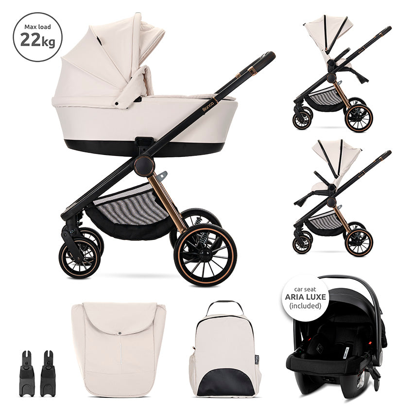 Carucior Set 3 in 1, Bianca [ps:04d85855-7f2c-4fc7-9182-11c51f0ea0b8]