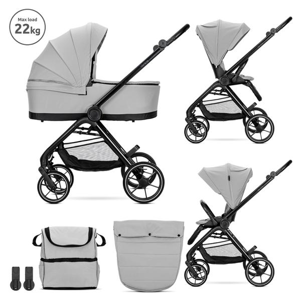 Cărucior Set 2 în 1 Lorelli Venice, Beige - Scutul Bebeului - Grey [ps:9628fcc7-c1df-40c0-95a3-4a27be5df19e]