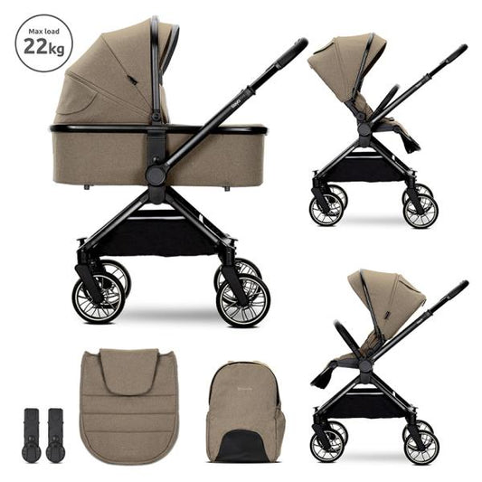Cărucior Set 2în1 Lorelli Reya, Beige - Până la 22 kg - Beige [ps:1156d6d7-8ff3-431f-88b1-d5a2679f7586]