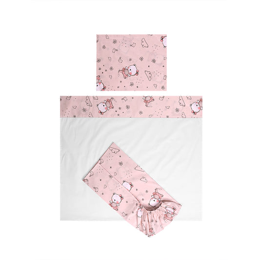 Set Lenjerie Pătuț Lorelli Tiny Dream 60x120, Giraffe White - Pink Ballerina Bear [ps:96c37e94-b70b-478f-9195-fd9fecdd6a9e]