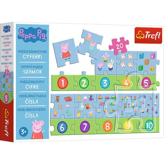 PUZZLE EDUCATIONAL 20 PIESE NUMERE PEPPA PIG Trefl - Default Title [ps:aa9a4981-77e2-437c-a0db-f51fd21538d7]