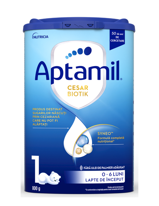 APTAMIL Cesar Biotik 1, formula speciala lapte praf, 0-6 luni, lapte de inceput, 800 g [ps:05d80de1-1dfd-46b8-9031-c13d85bdad5b]