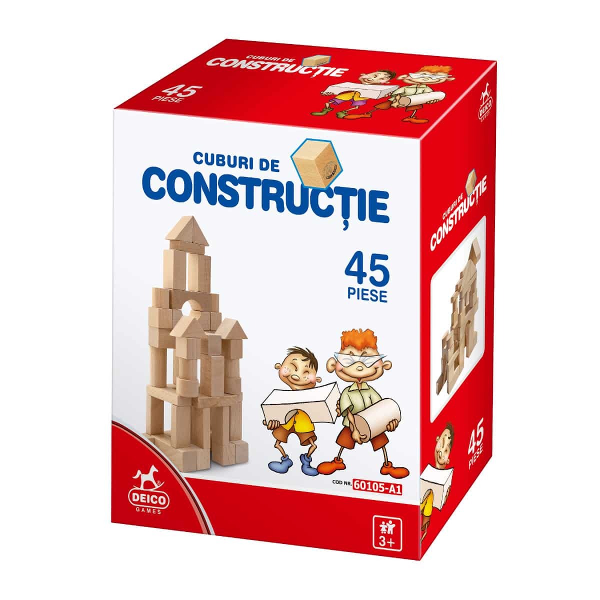Cuburi Lemn D-TOYS, Set Construcție 45 Piese - Default Title [ps:5a1c5794-a317-4ade-834b-4ffd62c4d87c]
