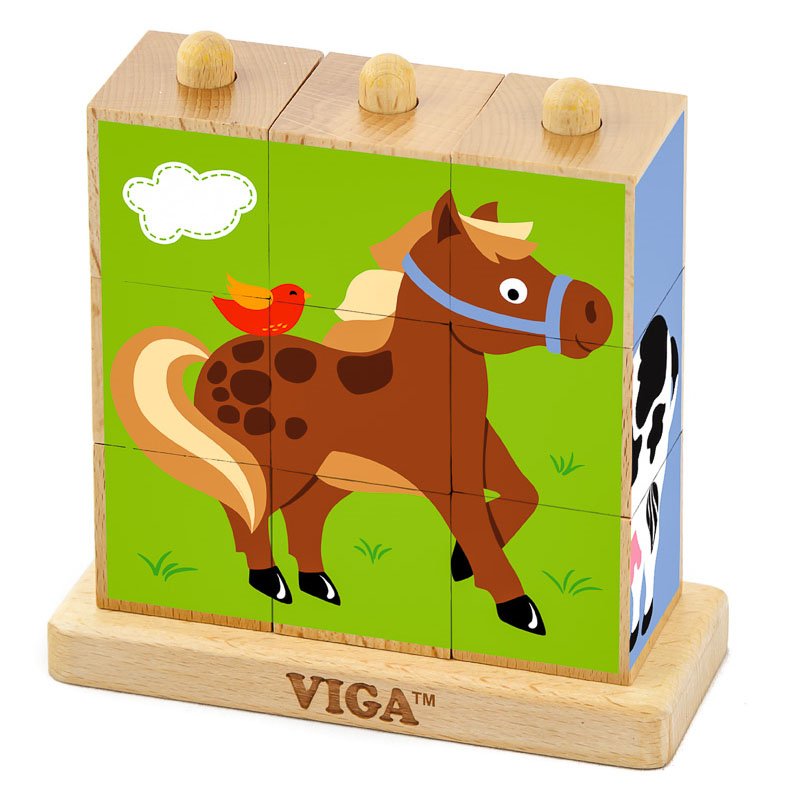 Cuburi Montessori Animale de Fermă Viga Toys - Default Title [ps:b34b6513-d3b6-48e6-ab7b-988b998b7f76]