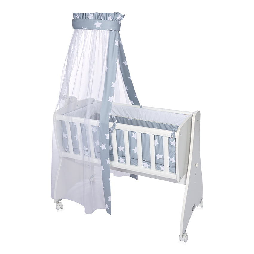 Set Lenjerie Pat Balansoar Lorelli First Dreams, 7 piese - Blue Grey Mist Stars [ps:80f002cb-3991-418c-a4cc-826fddd8fc98]