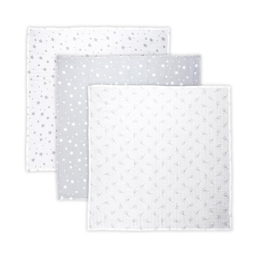 Set 3 Scutece Muselin Lorelli 80x80 cm, Mellow Rose Mix - New Grey Mix [ps:33708544-c7ad-4a8b-bd9e-3e631448b888]