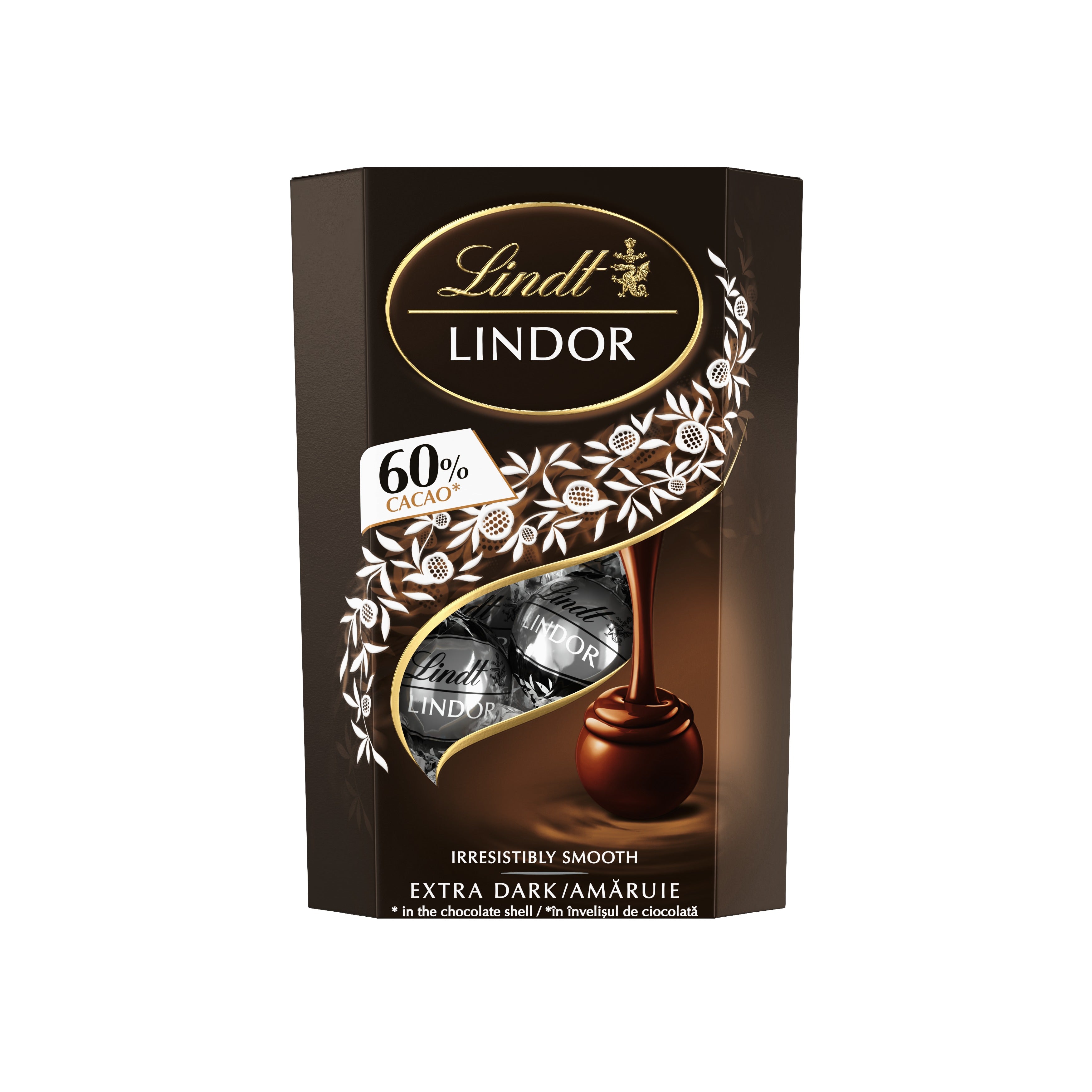 LINDT Lindor, bomboane de ciocolata, neagra 60% cacao, 200 g [ps:eb9d73b3-b4c2-407a-b277-b35b5d3b0ea5]