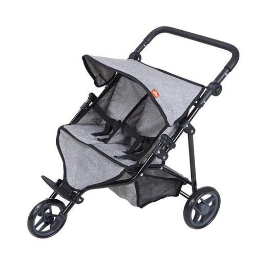Cărucior Dublu Papuși Knorr Toys Duo, Jeans Grey - Default Title [ps:13c41a29-8c8a-48cb-8dab-6ce39d38aa10]
