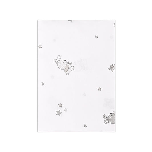 Cearceaf Bumbac Ranforce Lorelli Honey Bunny Beige, 100x150 - Little Rabbits Grey [ps:49b4dcc2-a424-4b1b-8a52-c74e6f214b9d]