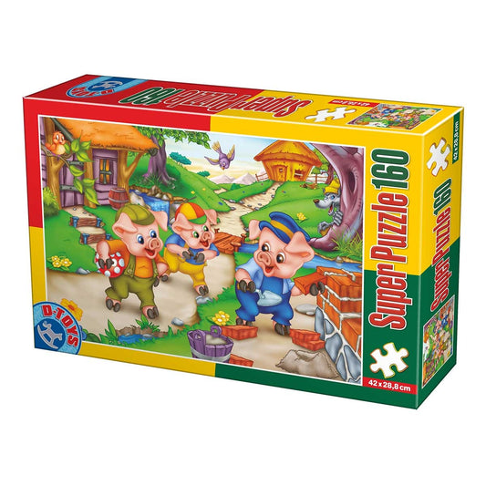 Puzzle D-TOYS Cei Trei Purceluși, 160 piese - Default Title [ps:3d235fba-f0cb-4870-8cf1-9faa6d63d600]