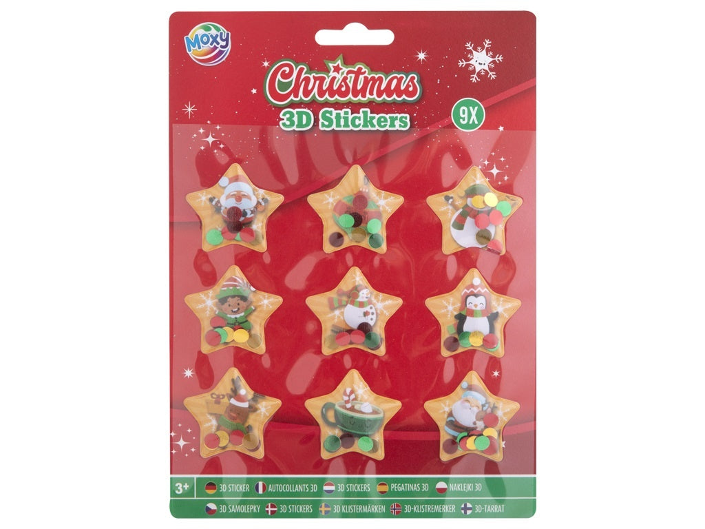 Set Autocolante 3D Steluțe Crăciun Moxy - Decorațiuni - Stelute Craciun [ps:2e04946b-92c3-4ea4-a22b-6a3c6d733def]